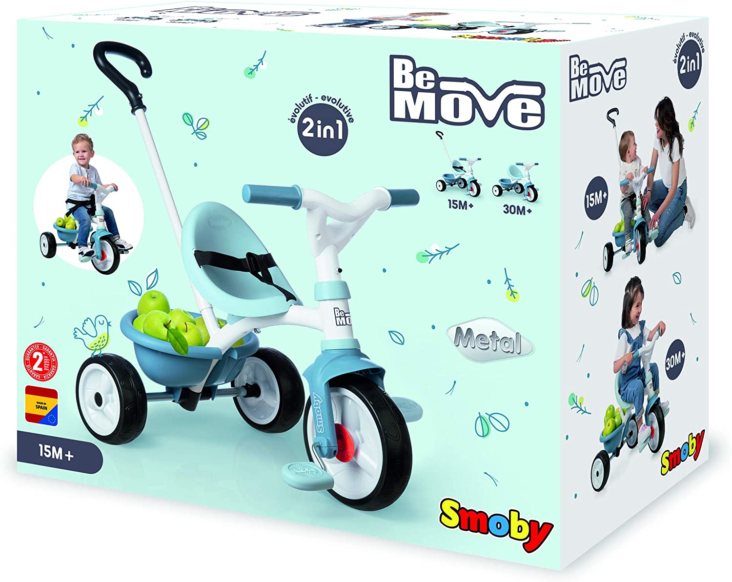 Smoby Be Move Tricycle Blue 7600740331 - Colorland Toys