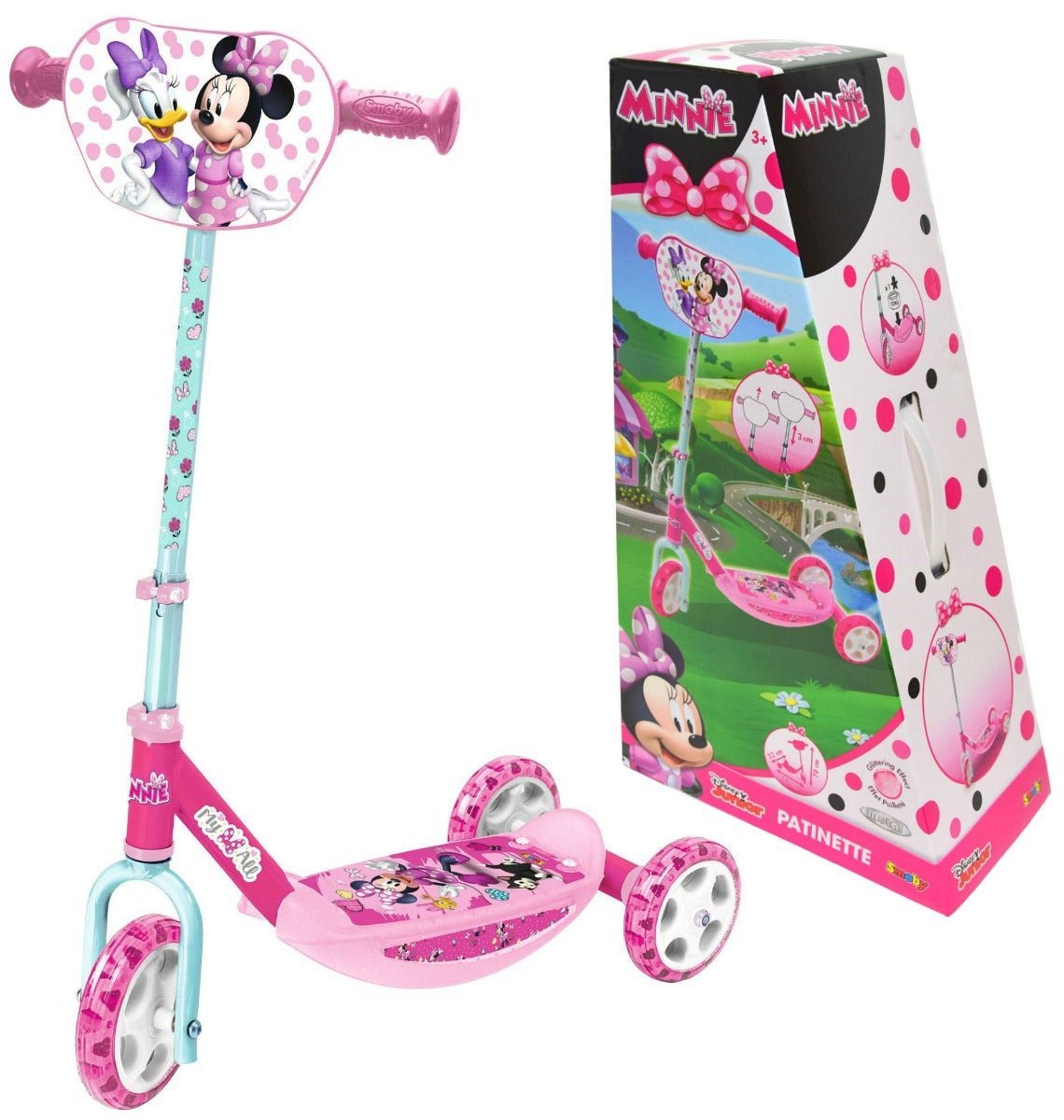 Smoby Mickey Mouse and Friends Minnie Mouse 3 - wheel Scooter 7600750167 - Colorland Toys