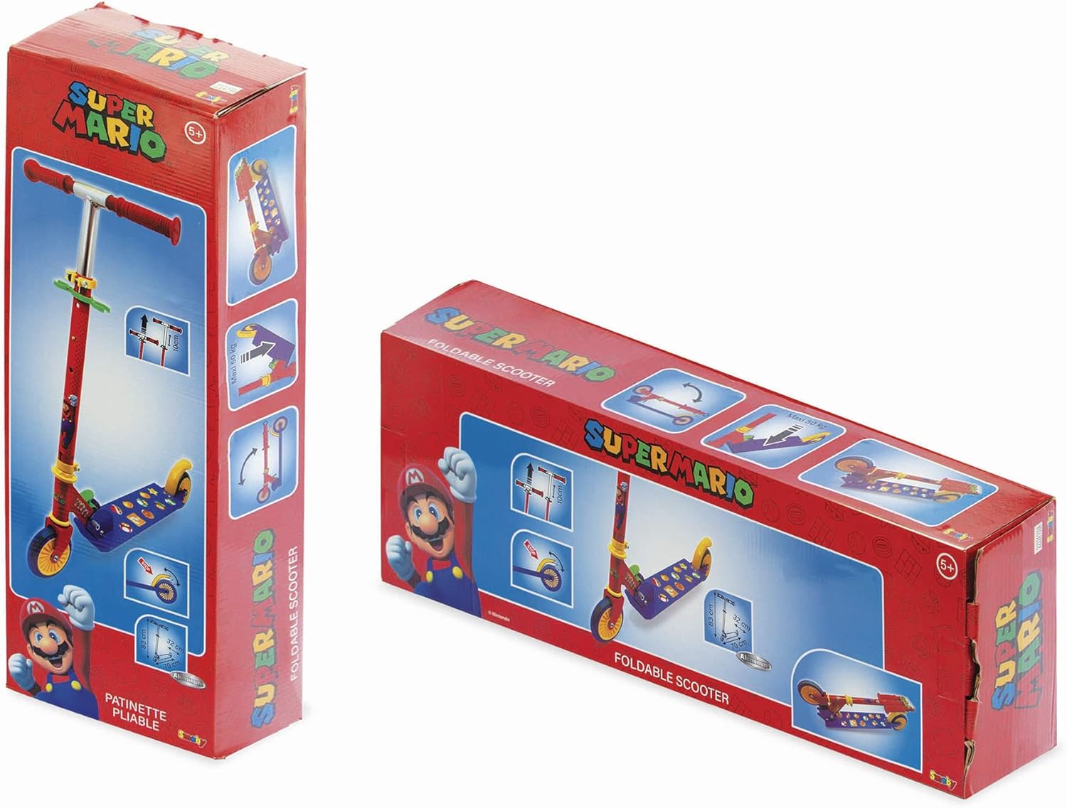 Smoby Super Mario 2 Wheeled Foldable Scooter 7600750373 - Colorland Toys