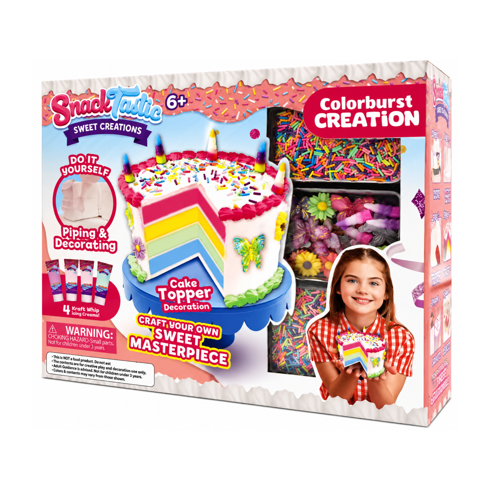 Snack Tastic Colorbust Creations Rainbow Cake Kit 2412011 - Colorland Toys