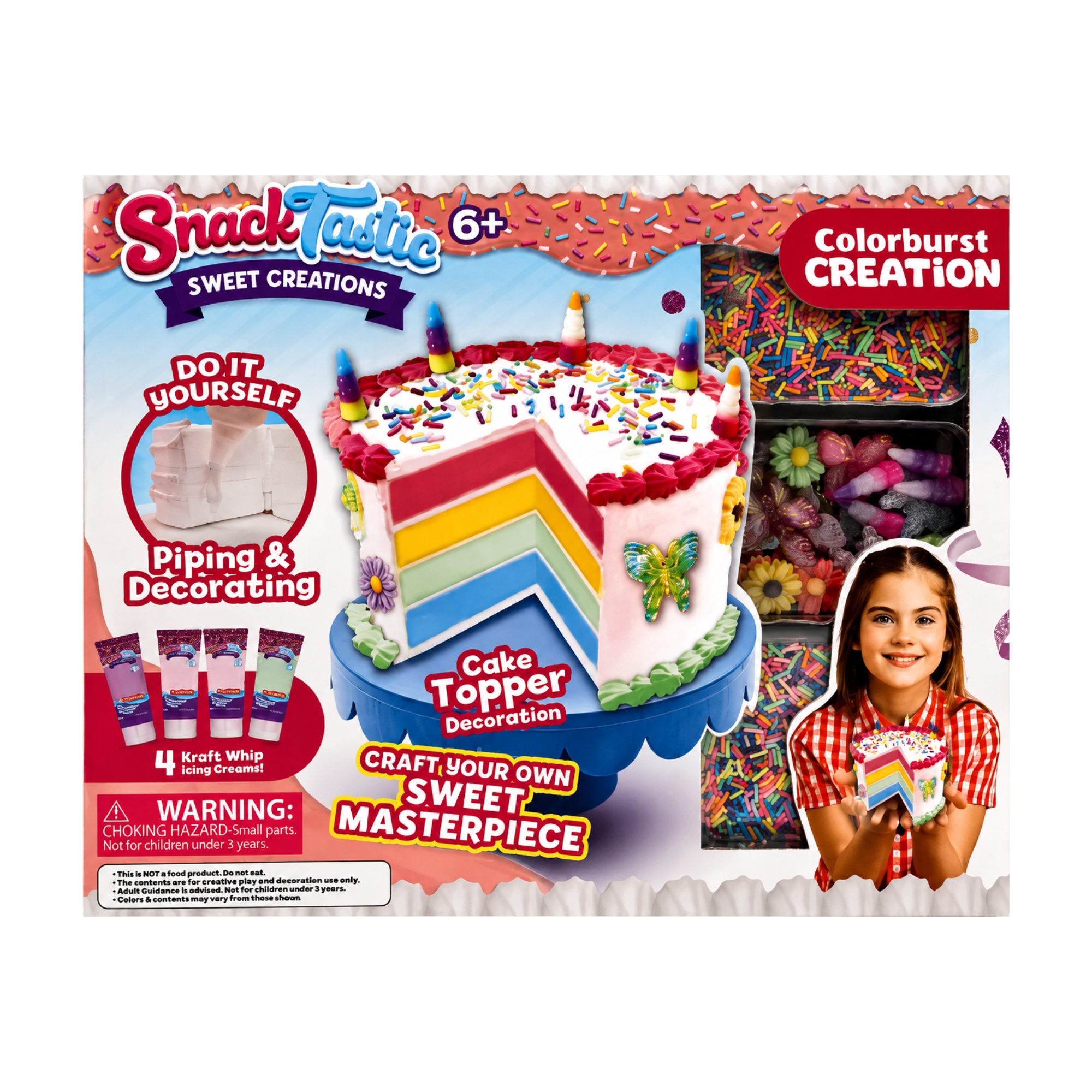 Snack Tastic Colorbust Creations Rainbow Cake Kit 2412011 - Colorland Toys