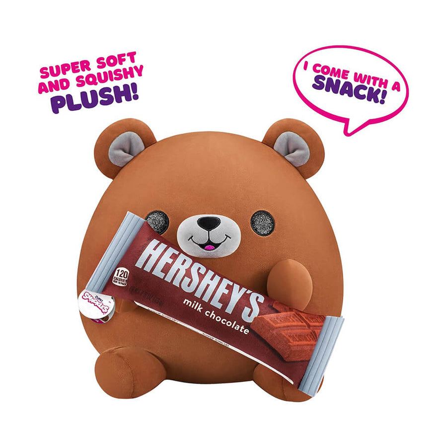 Snackles Holding Hershey's Milk Chocolate - Bear Plush 14inch 77511E