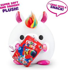 Snackles Holding Kellogg's Froot Loops - Unicorn Plush 14inch 77511B - Colorland Toys