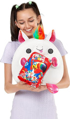 Snackles Holding Kellogg's Froot Loops - Unicorn Plush 14inch 77511B - Colorland Toys