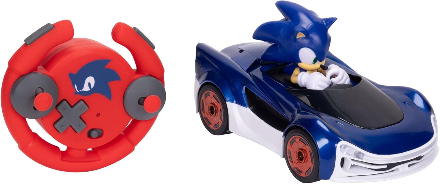 Sonic the Hedgehog Speed Star Lightning Drift RC Car 2.4GHz with LED Lights & 360° Spin – JAKKS Pacific (429974) - Colorland Toys