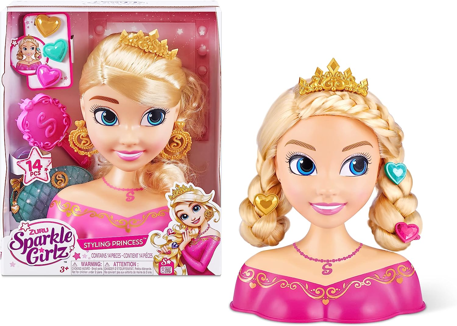 Sparkle Girlz Styling Princess Head Playset 10097 - Colorland Toys