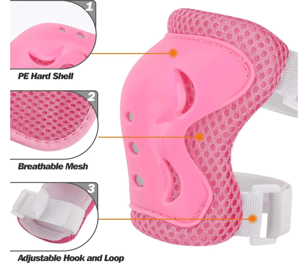 Spartan Knee & Elbow Pad & Wrist Pot Pink SP - 9016 - Colorland Toys