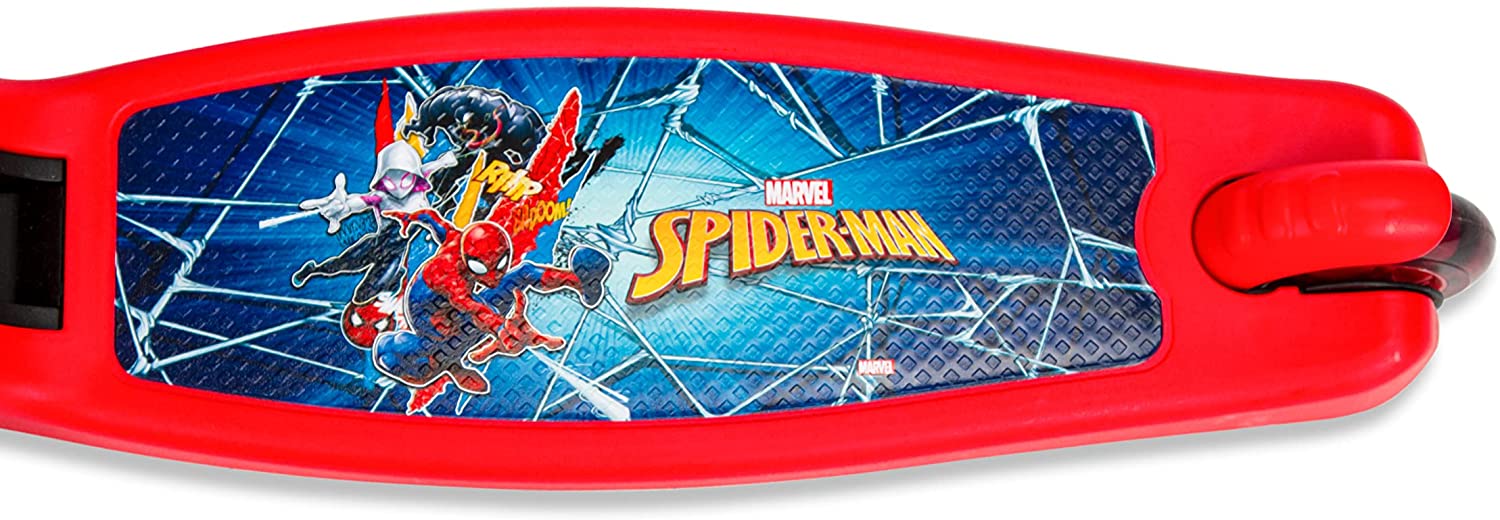 Spartan Spiderman LED Folding Scooter 3 - Wheel SP - 7052 - Colorland Toys