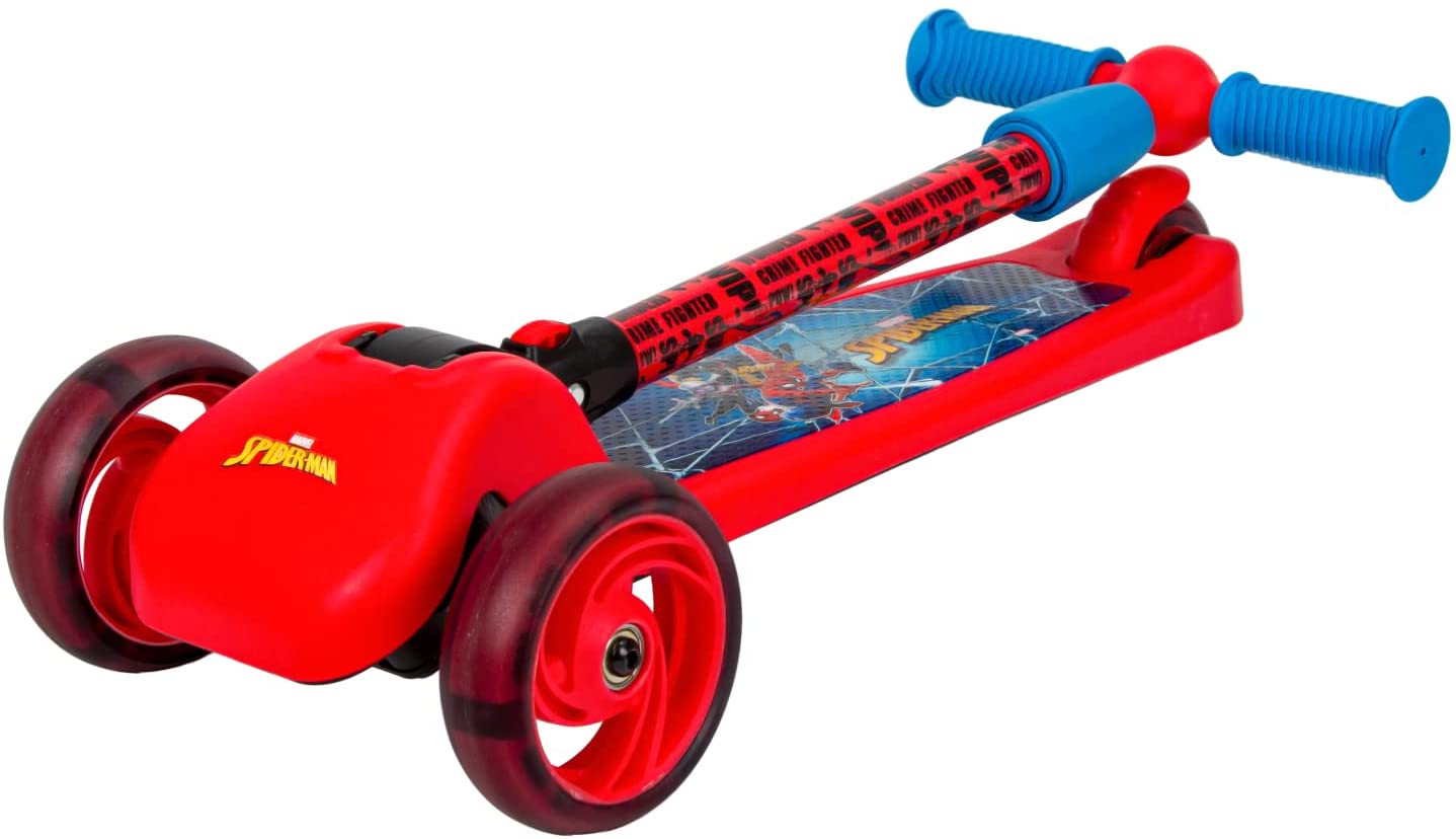 Spartan Spiderman LED Folding Scooter 3 - Wheel SP - 7052 - Colorland Toys