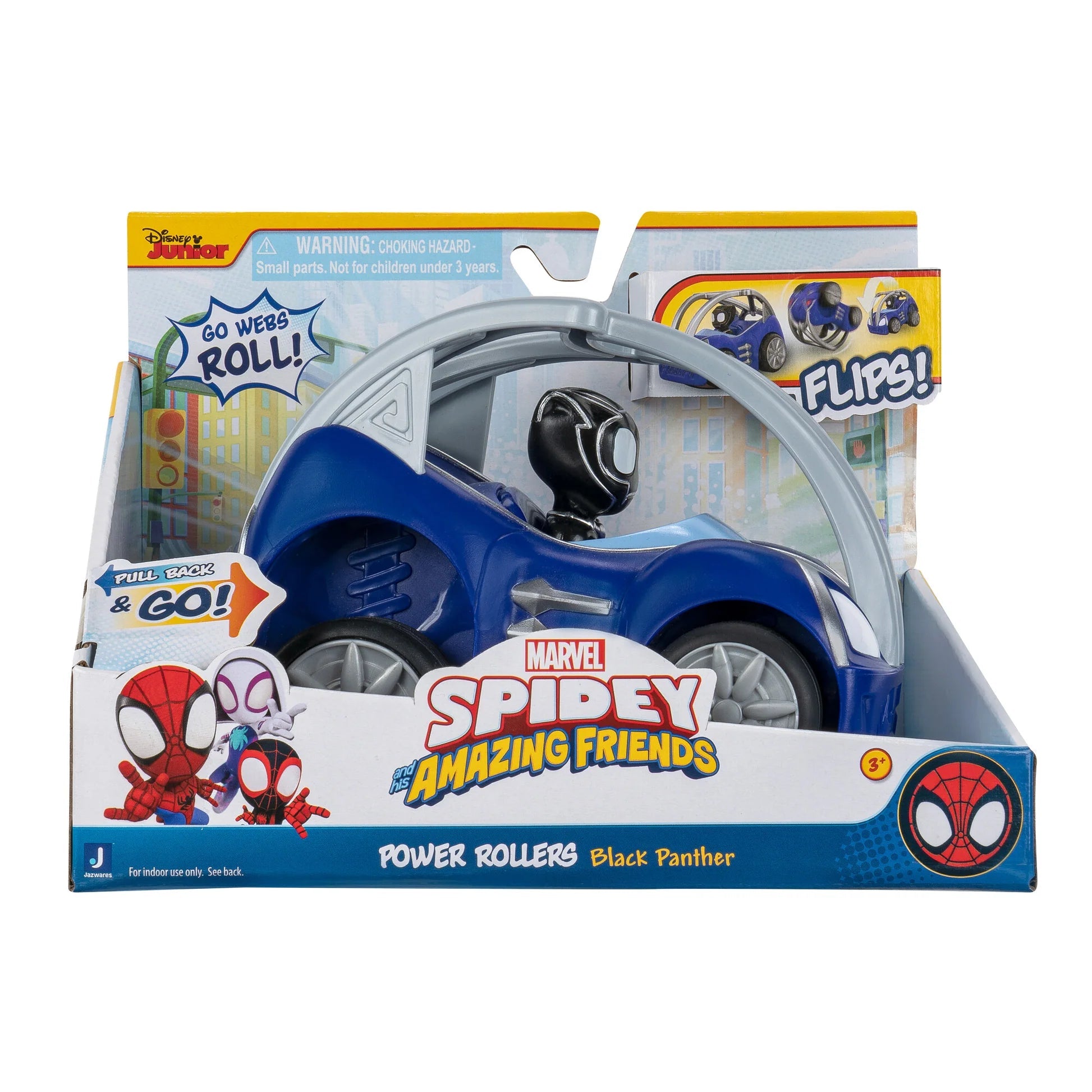 Spidey Amazing Friends Vehicle Power Rollers - Black Panther - Colorland Toys