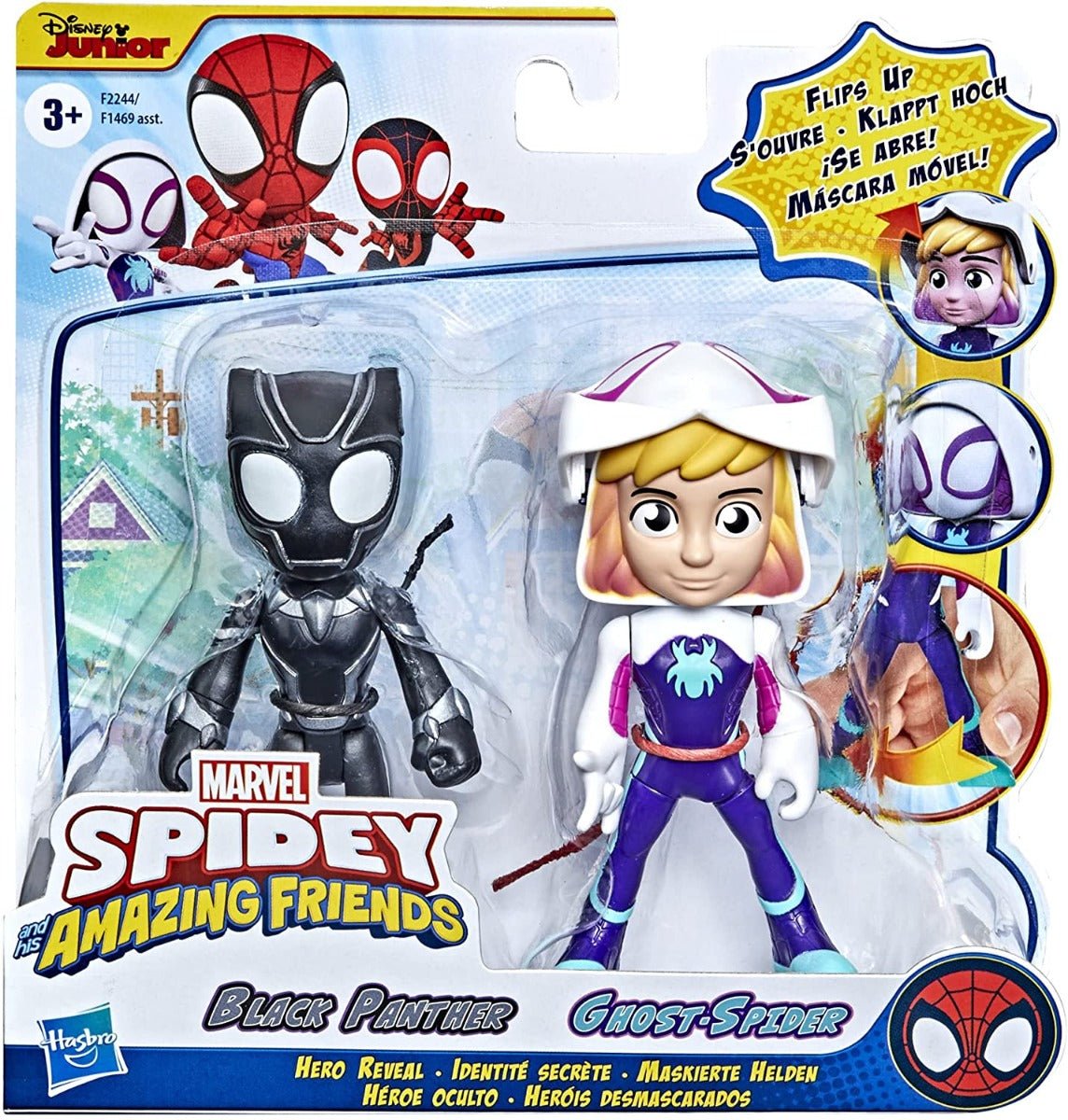 Spidey and His Amazing Friends Black Panther and Ghost Spider Hero Reveal 2 Pack F1469 - Colorland Toys