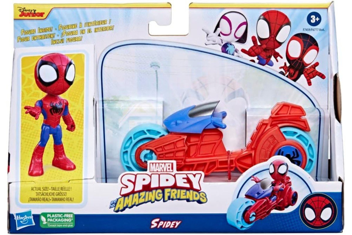 Spidey and His Amazing Friends Motorcycle Spidey F7459 - Colorland Toys