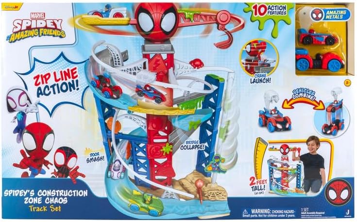 Spidey N Friends Construction Zone Chaos Track SNF0382 - Colorland Toys