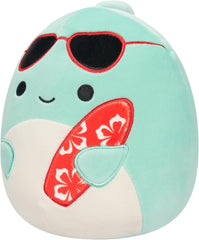 Squishmallow Perry Teal Dolphin with Sunglasses And Surfboard 7.5 Inches SQCR05372 - Colorland Toys