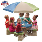 Step2 Naturally Playful Picnic Table with Umbrella 843800 - Colorland Toys