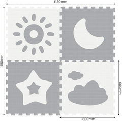 Sunta Weather Series Classic Puzzle Mat Grey 4pcs 911884 - Colorland Toys