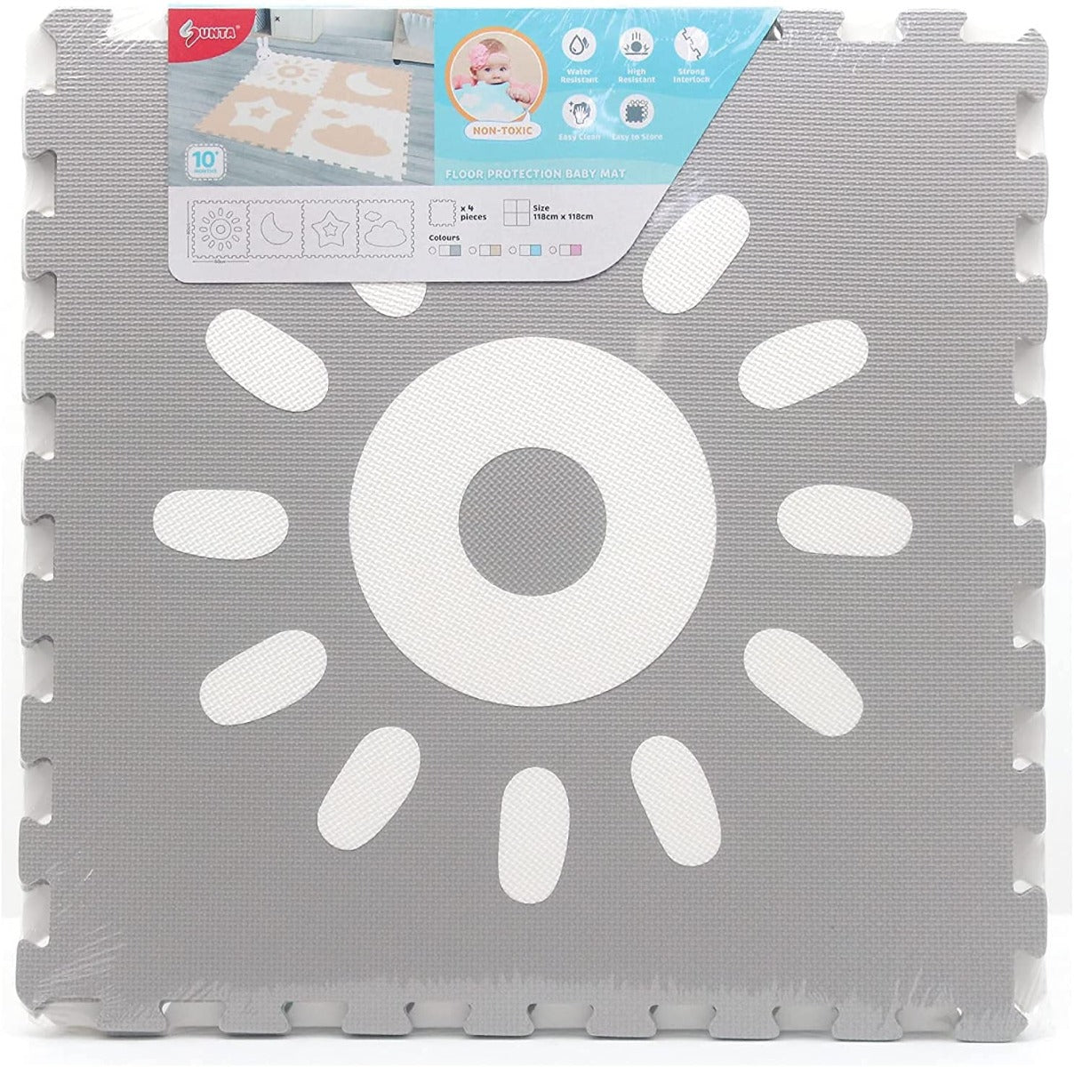 Sunta Weather Series Classic Puzzle Mat Grey 4pcs 911884 - Colorland Toys