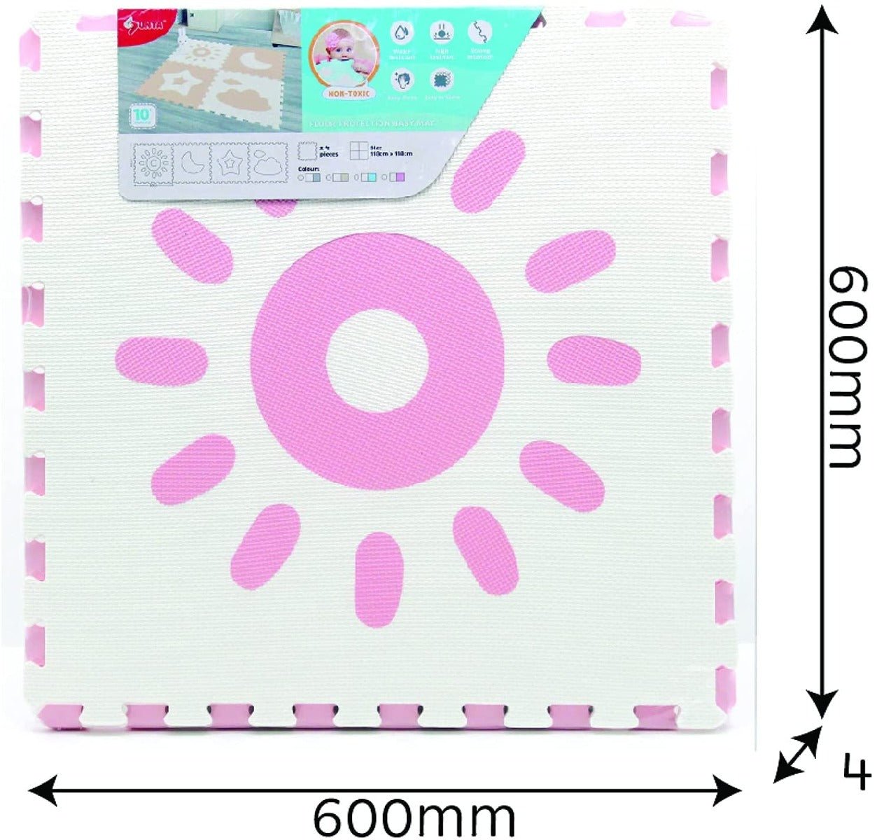 Sunta Weather Series Classic Puzzle Mat Pink 4pcs 911914 - Colorland Toys