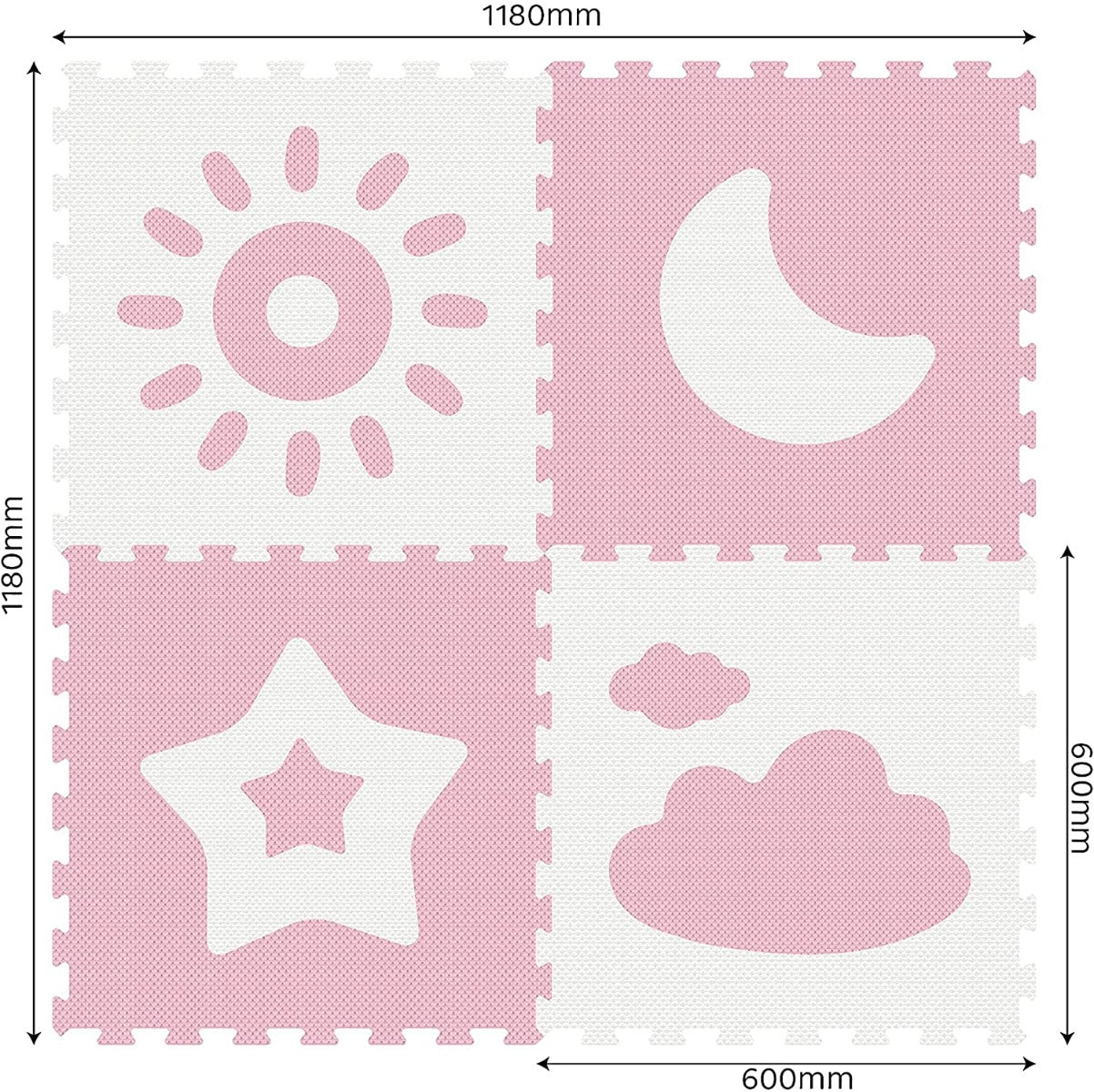 Sunta Weather Series Classic Puzzle Mat Pink 4pcs 911914 - Colorland Toys
