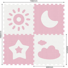 Sunta Weather Series Classic Puzzle Mat Pink 4pcs 911914 - Colorland Toys