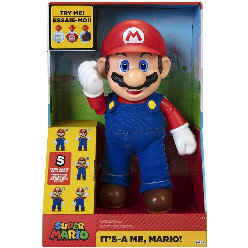 Super Mario Its A Me Mario! Talking Deluxe Action Figure 40430 - Colorland Toys