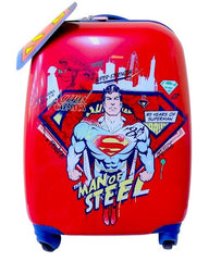Superman Kids Luggage with Reusable Stickers 18inch TBT23SMMSKL410 - Colorland Toys