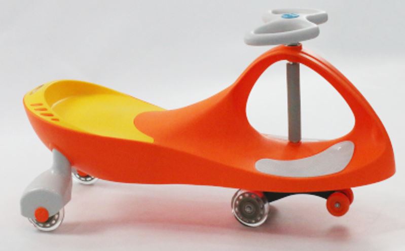 Swing Car / Plasma Car with Silent Wheel Orange/Yellow - Colorland Toys