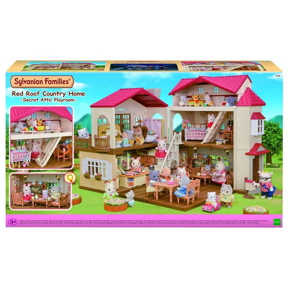 Sylvanian Families Red Roof Country Home Secret Attic Playroom 5708 - Colorland Toys
