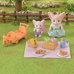 Sylvanian Families Sunny Picnic Set - Fennec Fox Sister And Baby 5698 - Colorland Toys