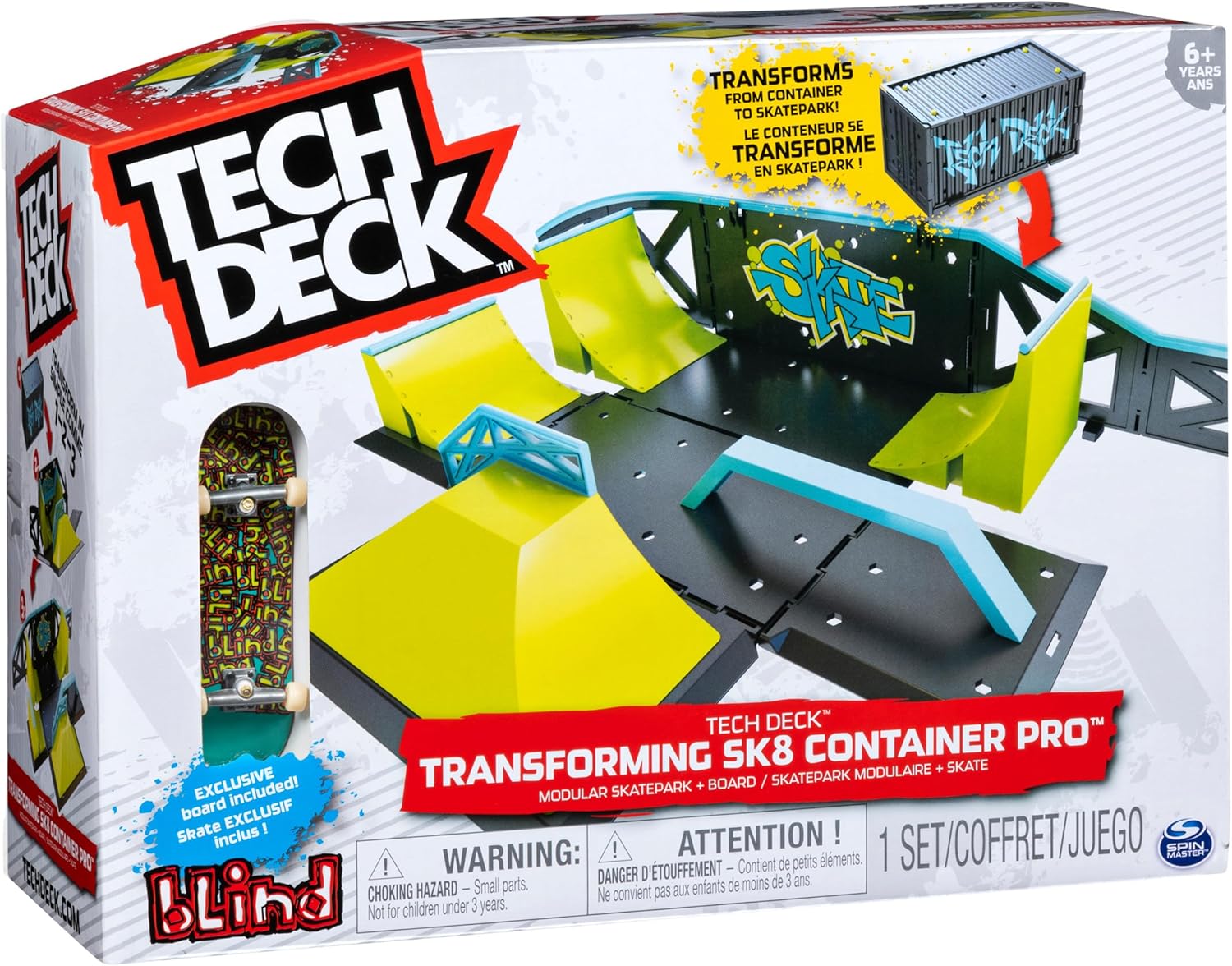 Tech Deck Fingerboard SK8 Transforming Container 6035885 - Colorland Toys