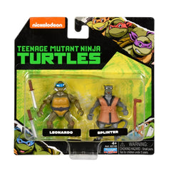 Teenage Mutant Ninja Turtles Miniature Action Figure 2pk - Leonardo & Splinter 81141/81140 - Colorland Toys