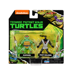 Teenage Mutant Ninja Turtles Miniature Action Figure 2pk - Raphael & Foot Soldier 81144/81140 - Colorland Toys