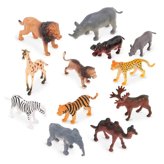 Terra 12-Pcs Wild Animals 4-8cm AN2879Z - Colorland Toys