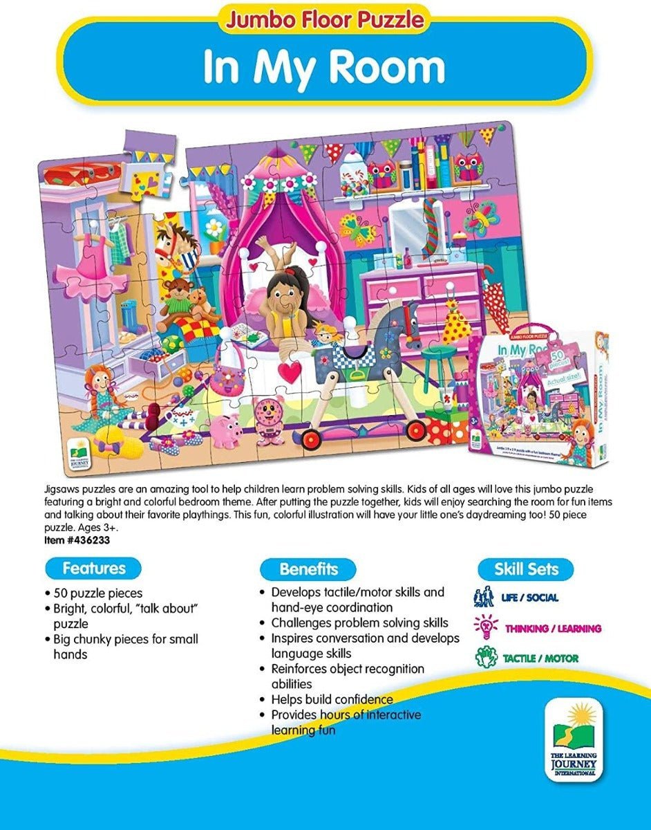 The Learning Journey Jumbo Floor Puzzle In My Room 50pcs 436233 - Colorland Toys