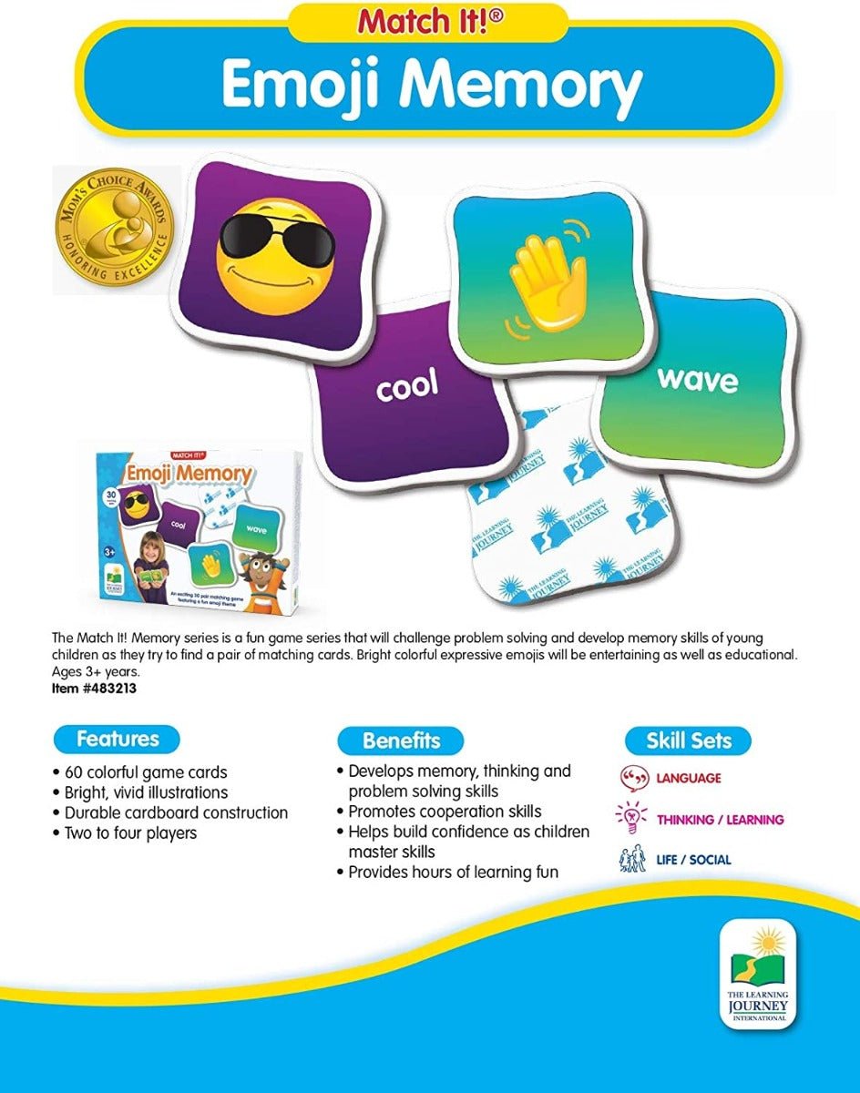 The Learning Journey Match It! Emoji Memory 483213 - Colorland Toys