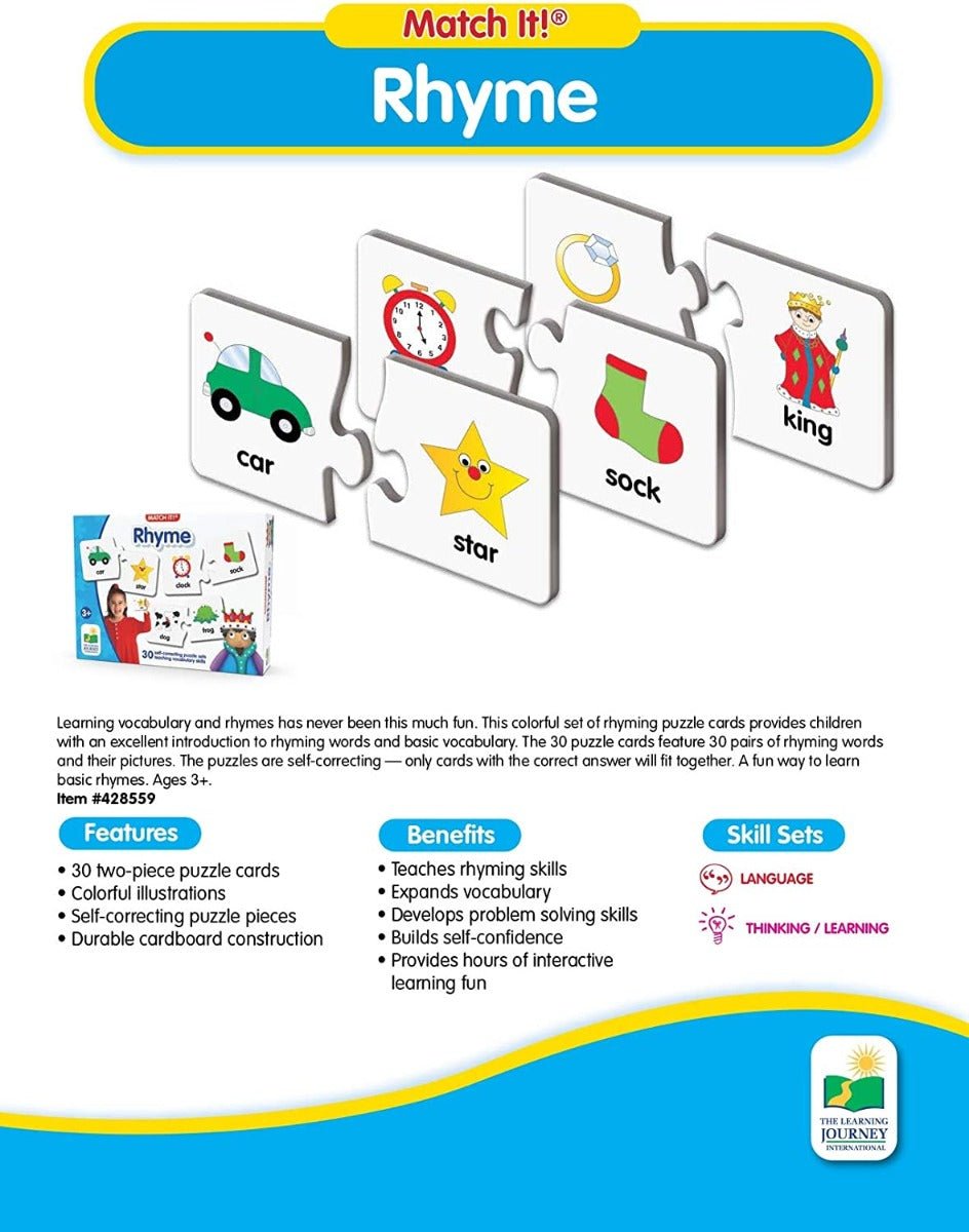 The Learning Journey Match It! Rhyme 428559 - Colorland Toys