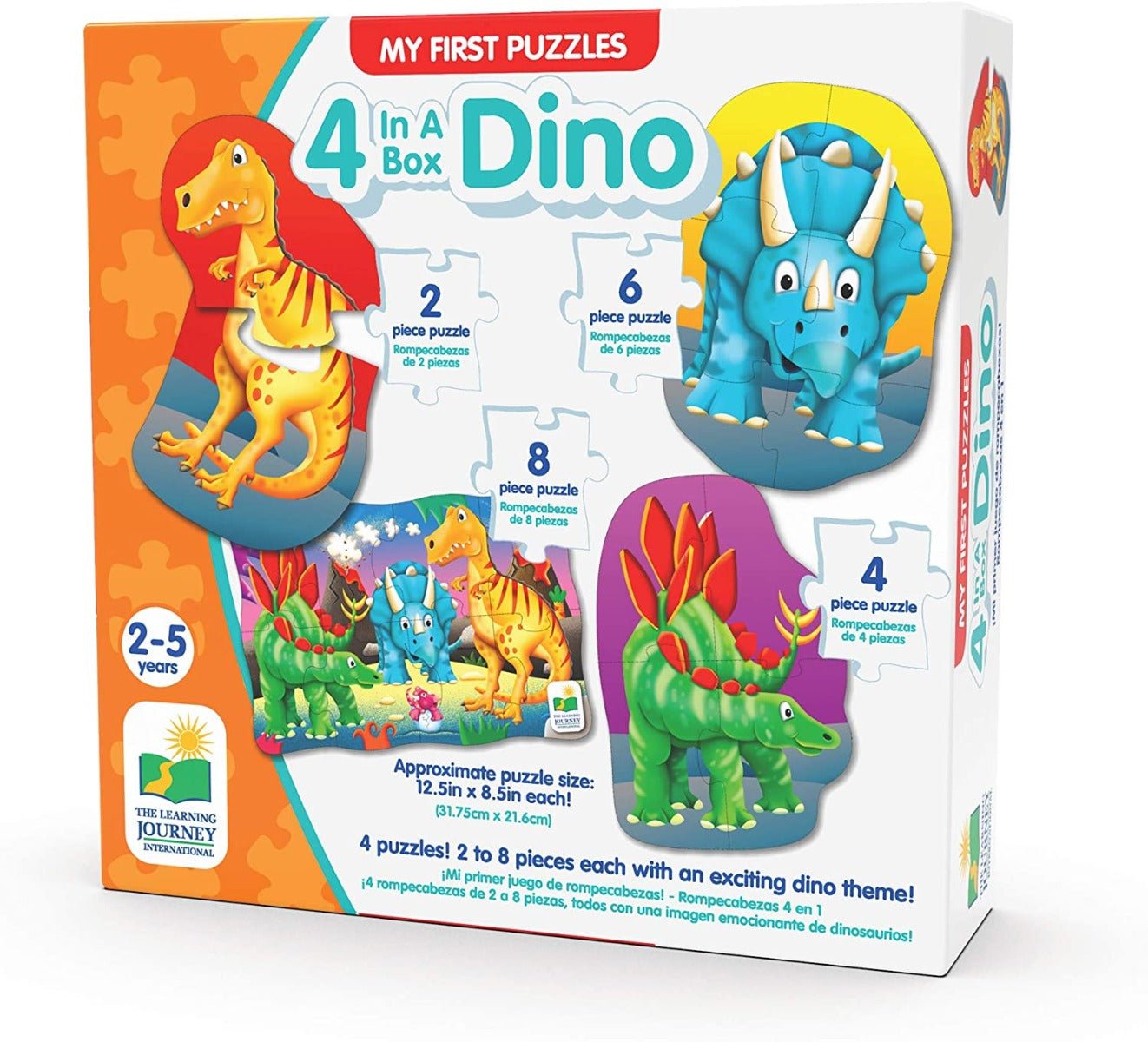 The Learning Journey My First Puzzle Set 4 in a Box Dino 629277 - Colorland Toys