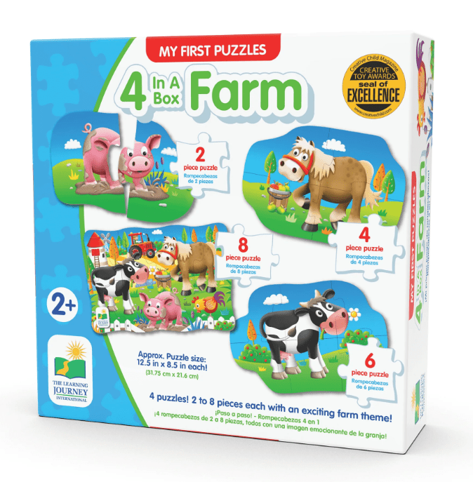 The Learning Journey My First Puzzle Sets 4 - In - A - Box Farm 627419 - Colorland Toys