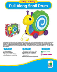The Learning Journey Pull Along Snail Drum 104965 - Colorland Toys