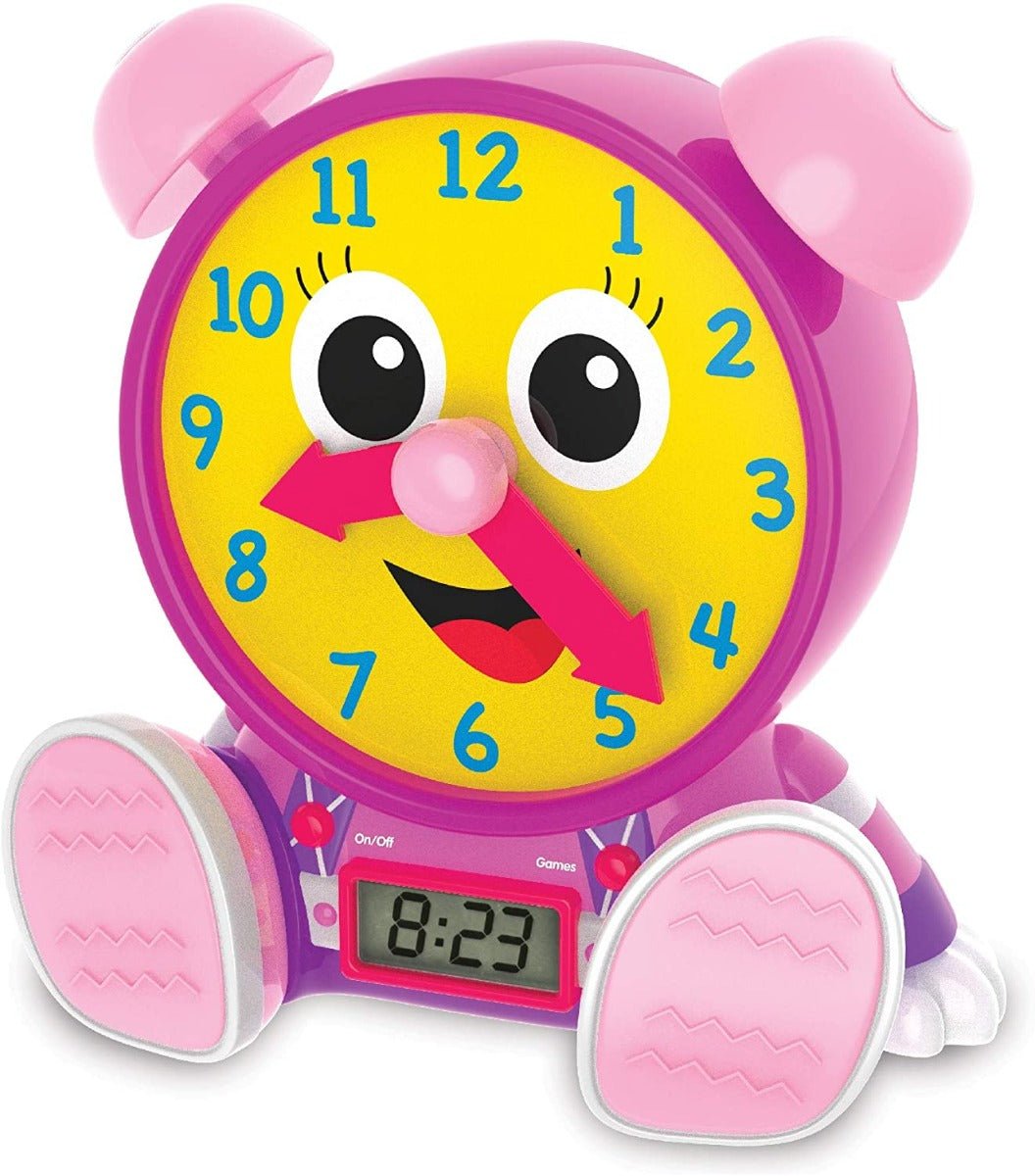 The Learning Journey Telly Jr. Teaching Time Clock Pink 798621 - Colorland Toys