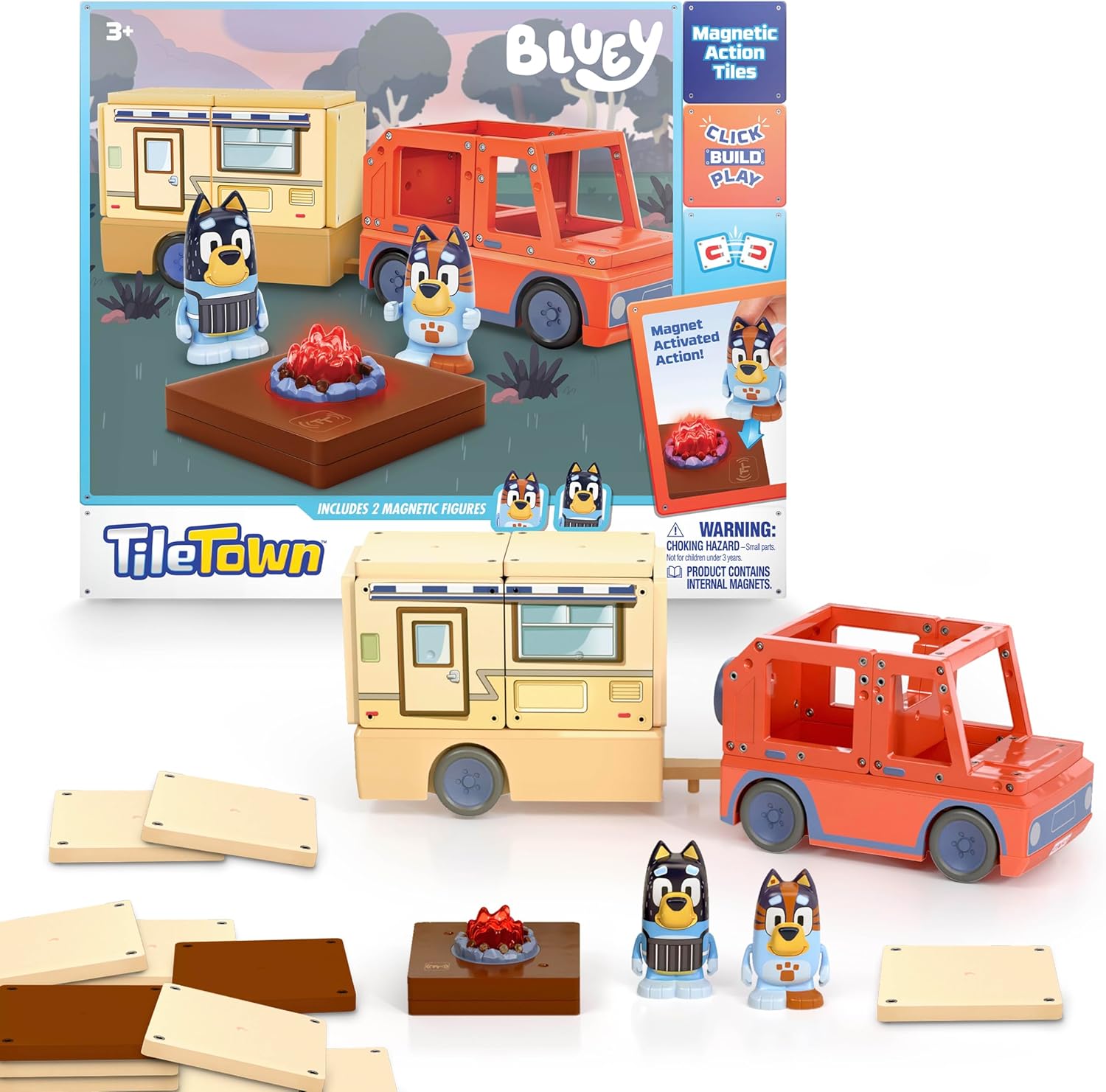 Tile Town Bluey Camper Tile Set 82076 - Colorland Toys