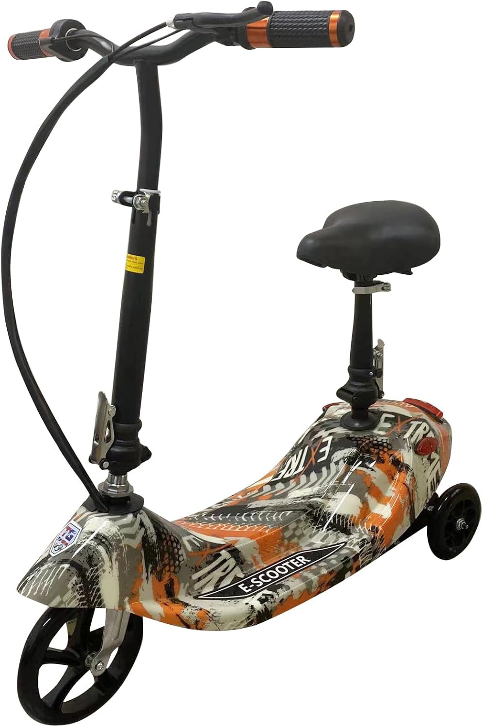 Top Gear Electric Scooter with Seat Flame - Black 24V - Colorland Toys
