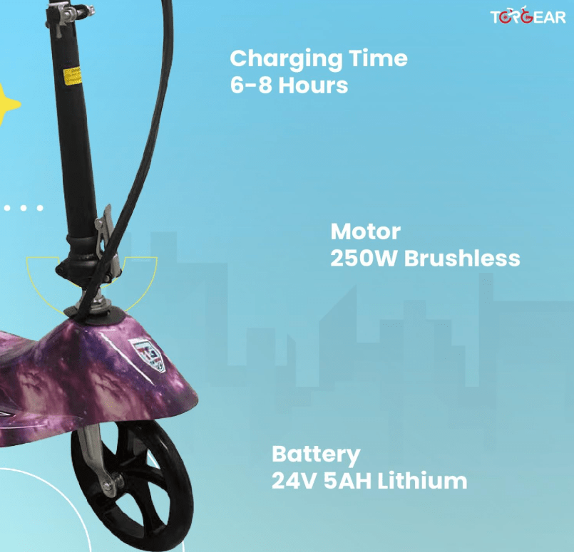 Top Gear Electric Scooter with Seat Purple 24V - Colorland Toys