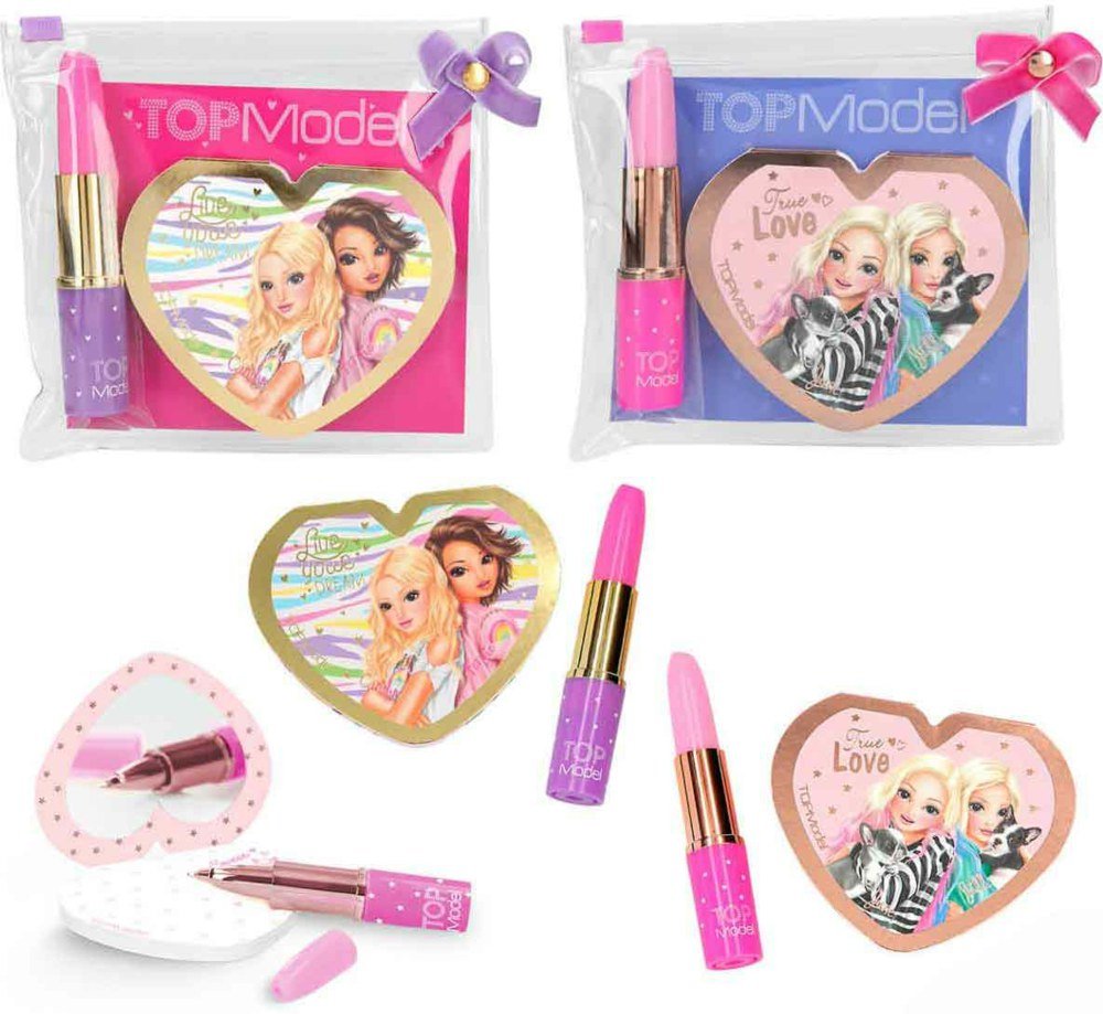 TOPModel Stationary Set Lipstick Pen Mirror Notepad Assorted 46858 - Colorland Toys