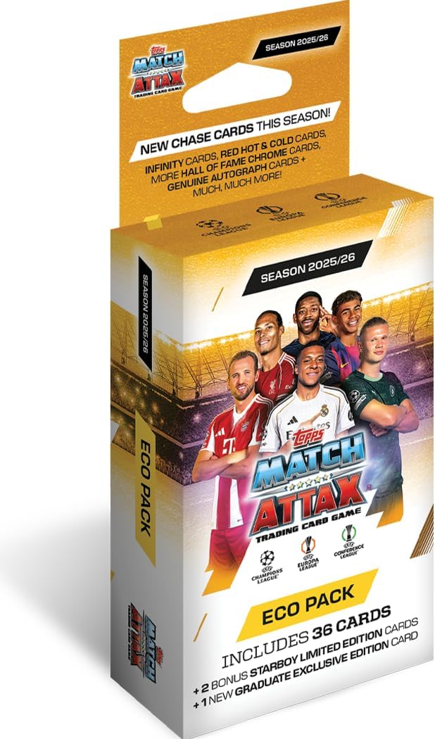 Topps Match Attax UCC 2025/2026 Collectible Football Trading Cards Eco Pack