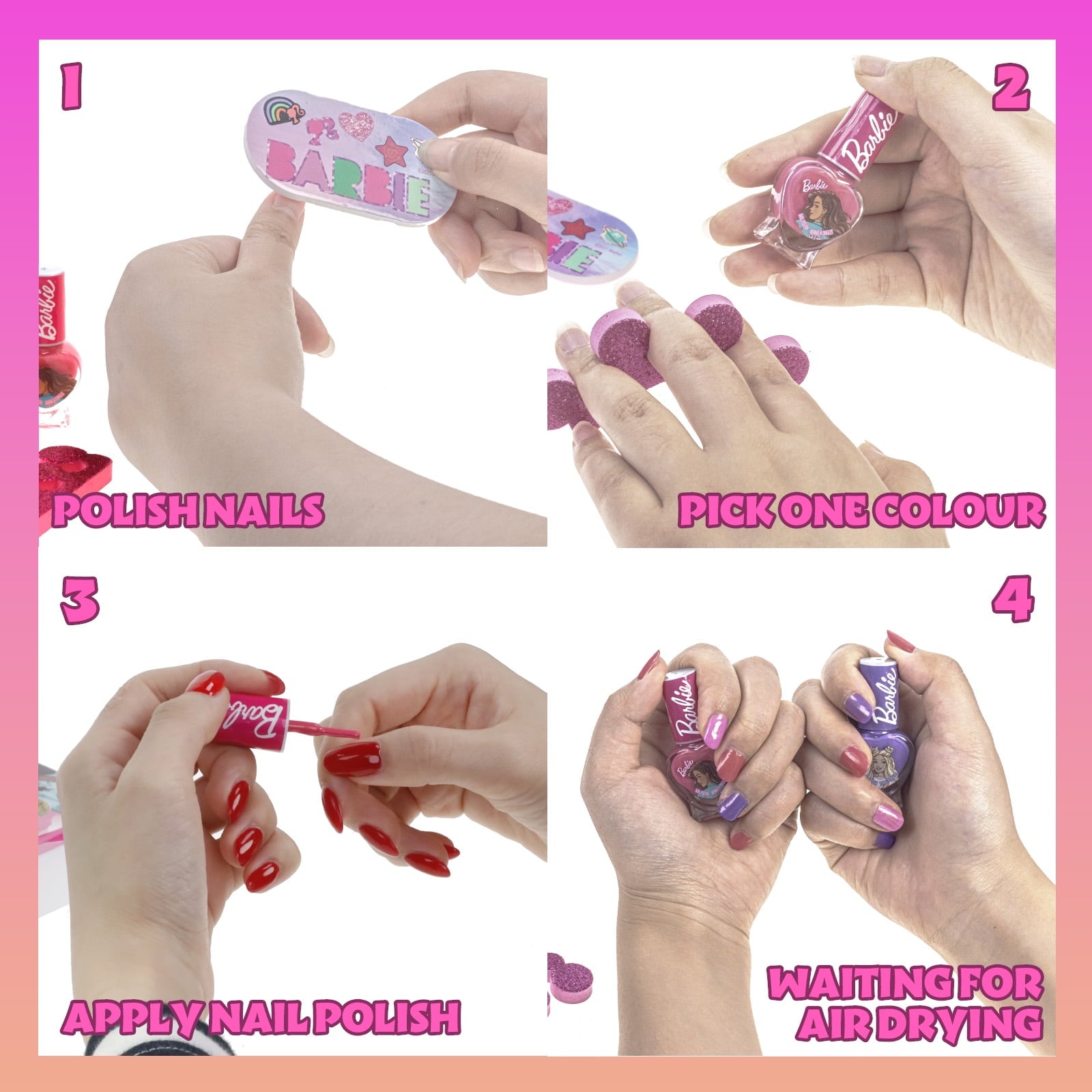 Townley Girl Barbie Lip Balm With Train Case BB0392GG - Colorland Toys