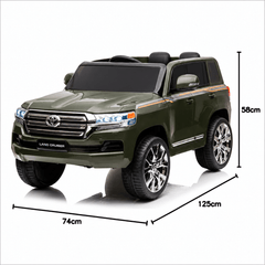 Toyota Land Cruiser 12V Kids Ride-On | Green JJ2022 - Colorland Toys