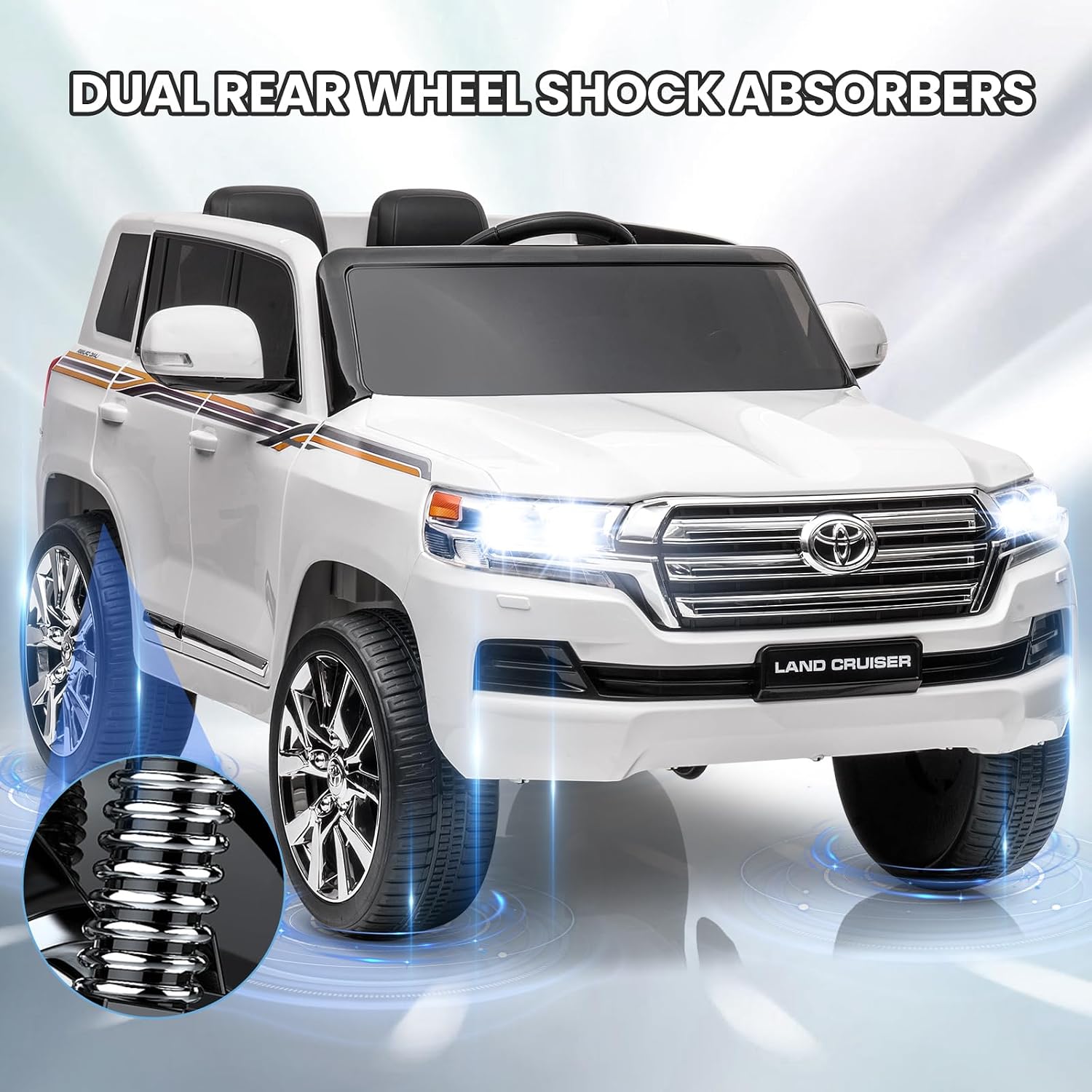 Toyota Land Cruiser 12V Kids Ride-On | Green JJ2022 - Colorland Toys