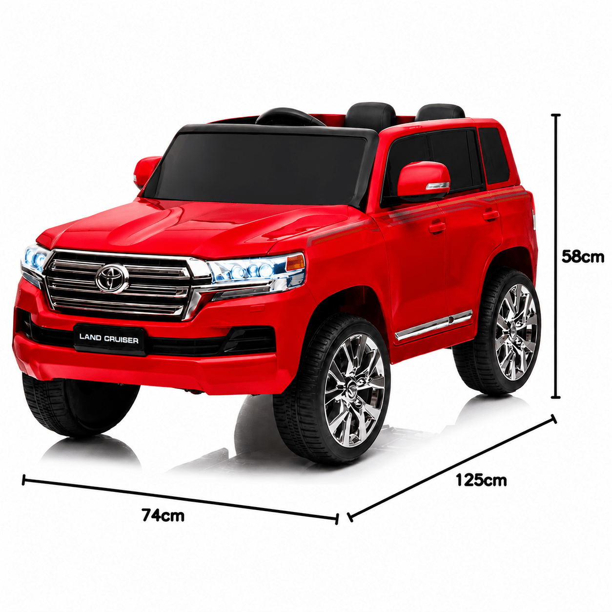 Toyota Land Cruiser 12V Kids Ride-On | Red JJ2022 - Colorland Toys