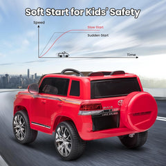 Toyota Land Cruiser 12V Kids Ride-On | Red JJ2022 - Colorland Toys